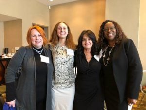 From Left to Right: Anna Foote, Southeast Regional Director, On the Rise Financial Center; Michelle Parker, Federation Program Officer; Sandy Headley, Vice President, Access to Capital for Entrepreneurs; and Deirdra Cox, President, Community Sustainability Enterprise.
