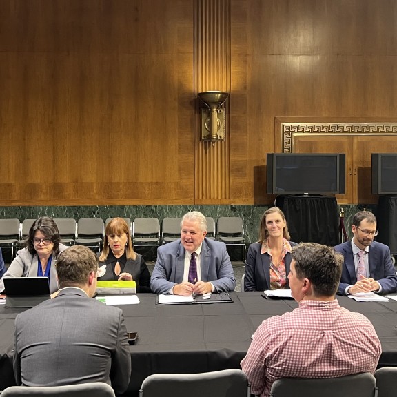 Inclusiv board and staff brief the Senate Community Development Finance Caucus