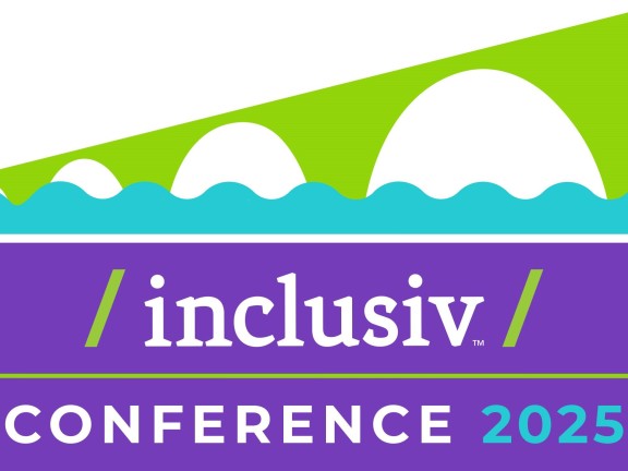 Inclusiv Conference 2025 logo showing a stylized bridge 