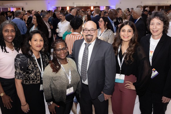 AACUC, HAPICUP, NLCUP, CU Pride and Inclusiv reps posing together at a DEI Tuesday reception