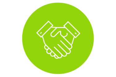 icon showing a handshake graphic