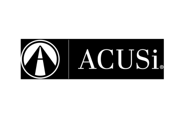 ACUSi logo showing a stylized road in a circle