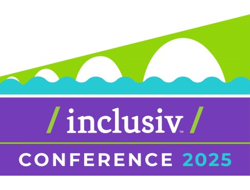 Inclusiv Conference 2025 logo showing a stylized bridge 